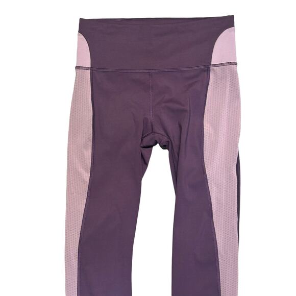 Athleta Allyson Felix Legend Mesh Tight Yoga Leggings Purple Small - Picture 9 of 11